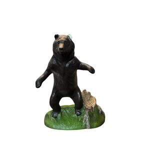 Standing Bear Ceramic 7.75" Figurine By D.Brown 1988 Vintage Resin
